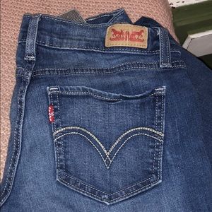 levi jeans with vintage patch